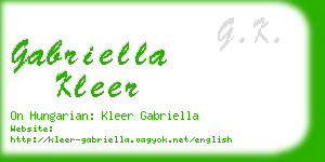 gabriella kleer business card